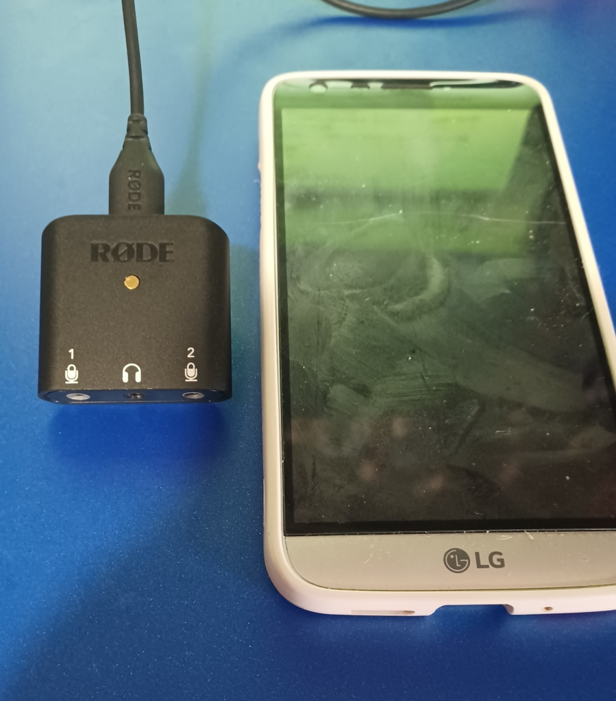 Rode AI Micro vs a Cell Phone for Scale