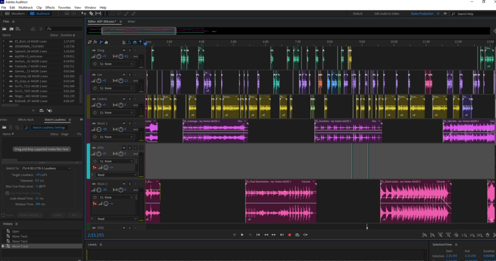 editing a podcast in adobe audition