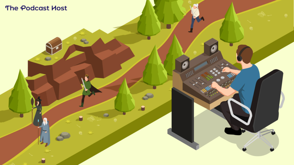 sound designer works on an actual play podcast