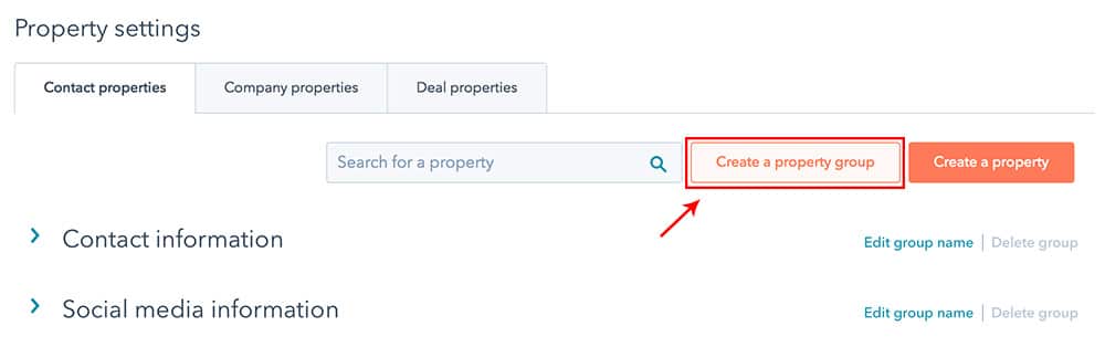 Creating properties in the HubSpot system for collecting an information about a podcast guest
