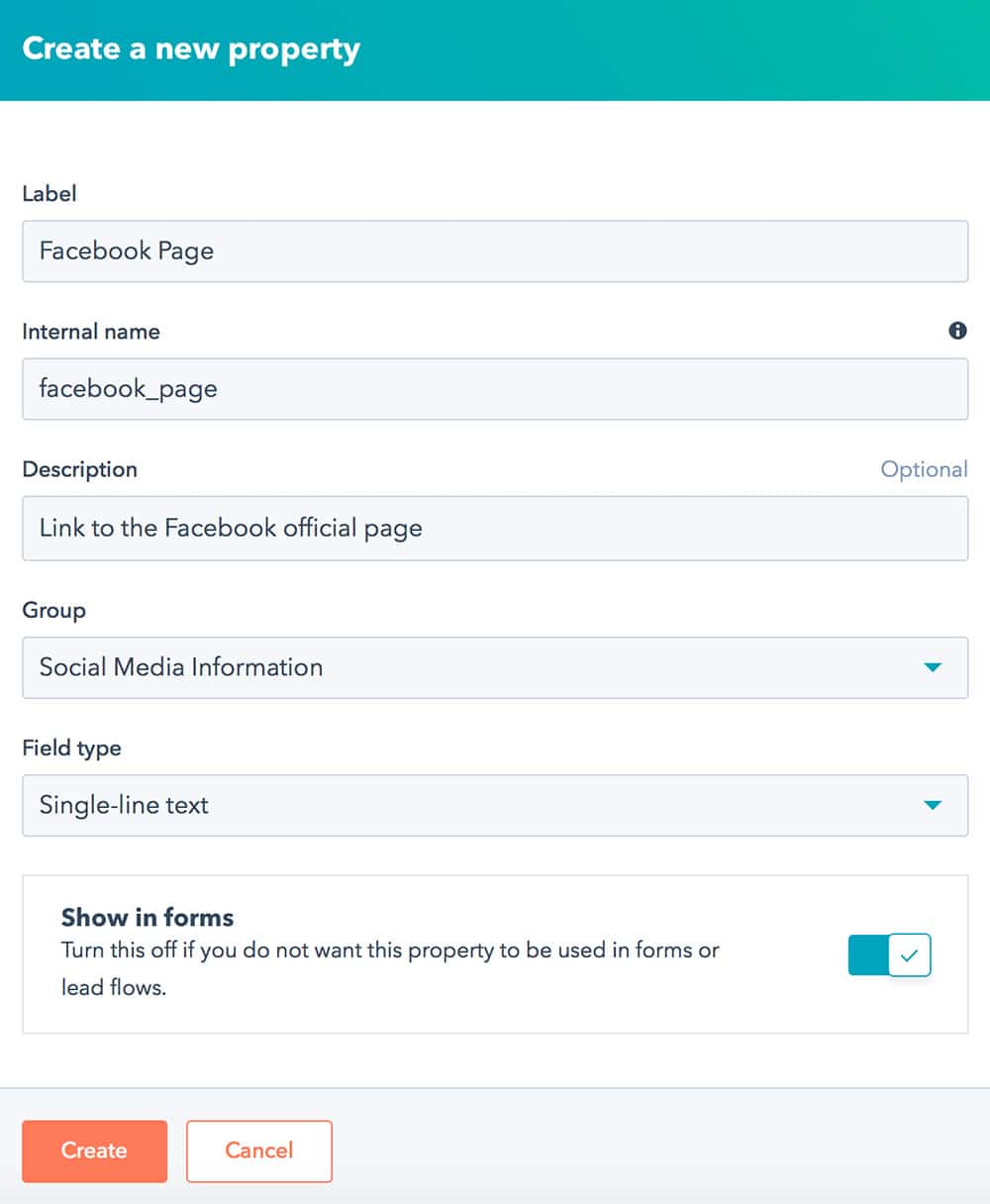 Creating properties in the HubSpot system for collecting an information about a podcast guest