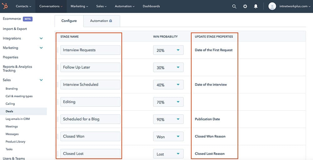 Creating the interview process for managing podcast guests in the HubSpot system