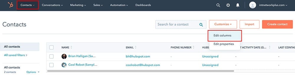 Customize a contact page with the list of podcast guests