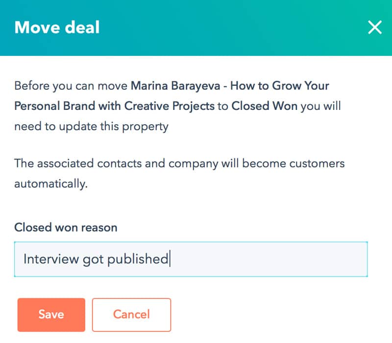 Track the results of a podcast interview