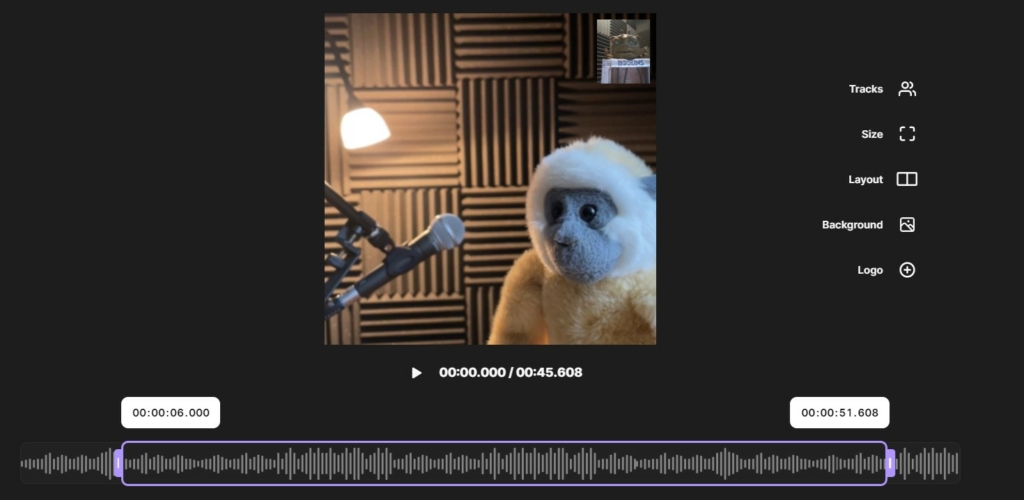 editing in Riverside.fm