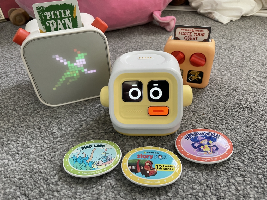 The Seedpace Interactive Player alongside its Yoto Player pals