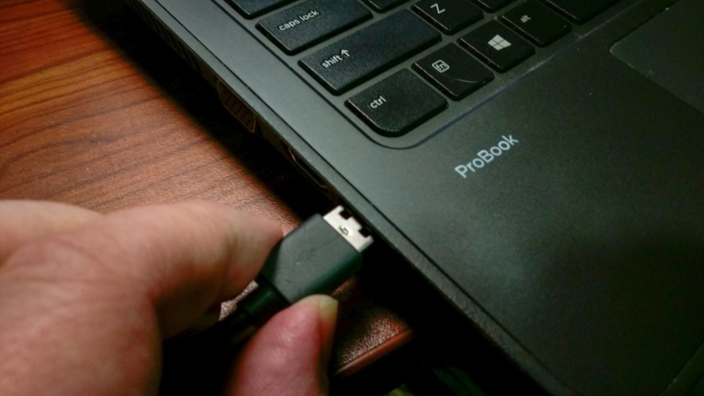 Connect USB to Computer or Smartphone