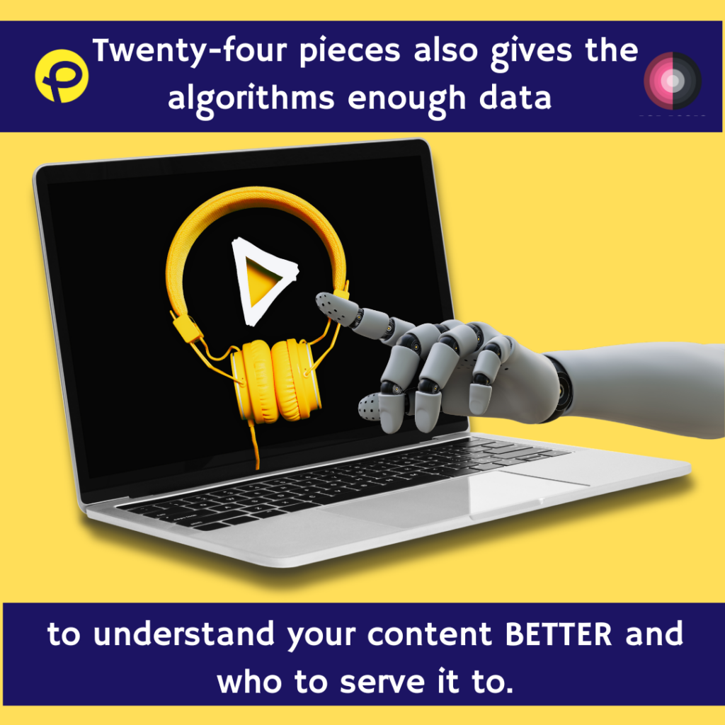 24 pieces gives the algorithms enough data