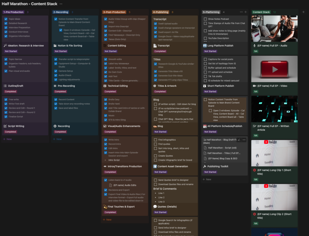 half marathon content stack