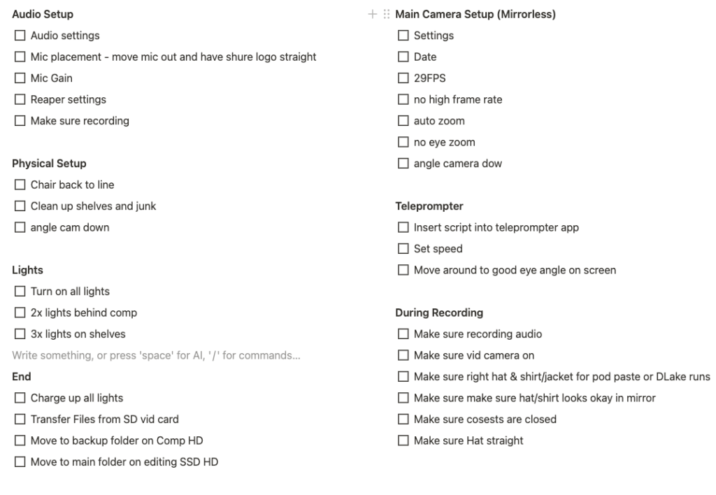 content stacking checklist