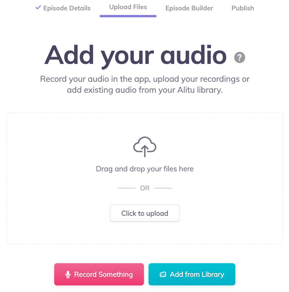 Adding your audio. 