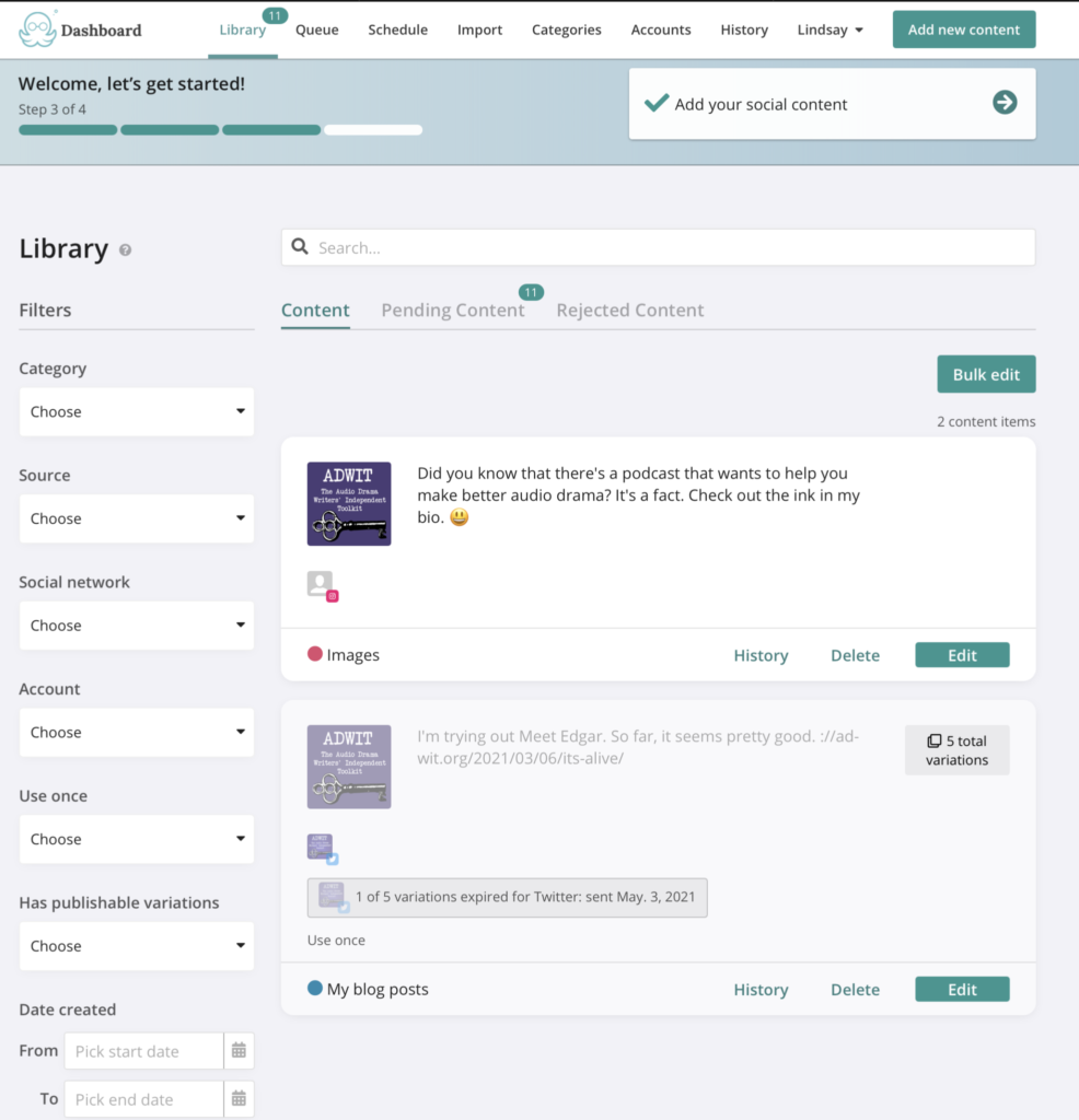 Meet Edgar library screenshot