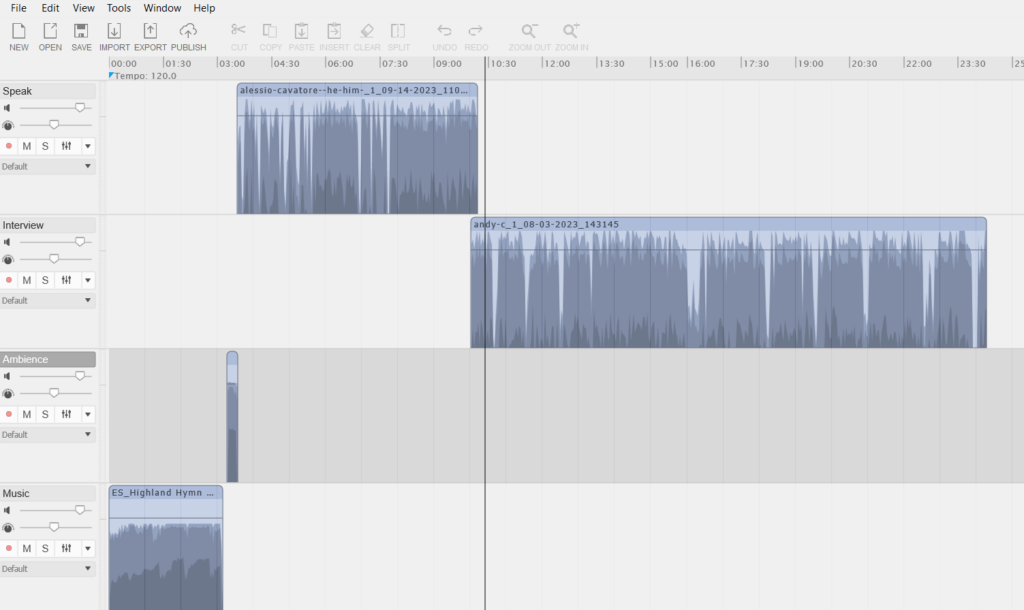 multitrack editor in hindenburg