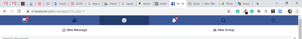 finding your audio in facebook messenger