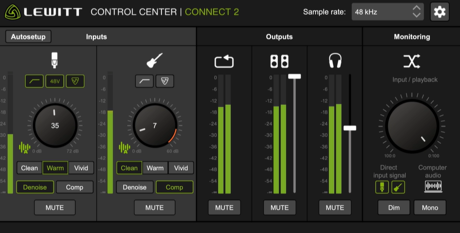 Lewitt Control Centre Software