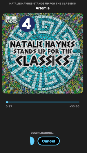 Overcast shows an episode's download progress right when you open it.