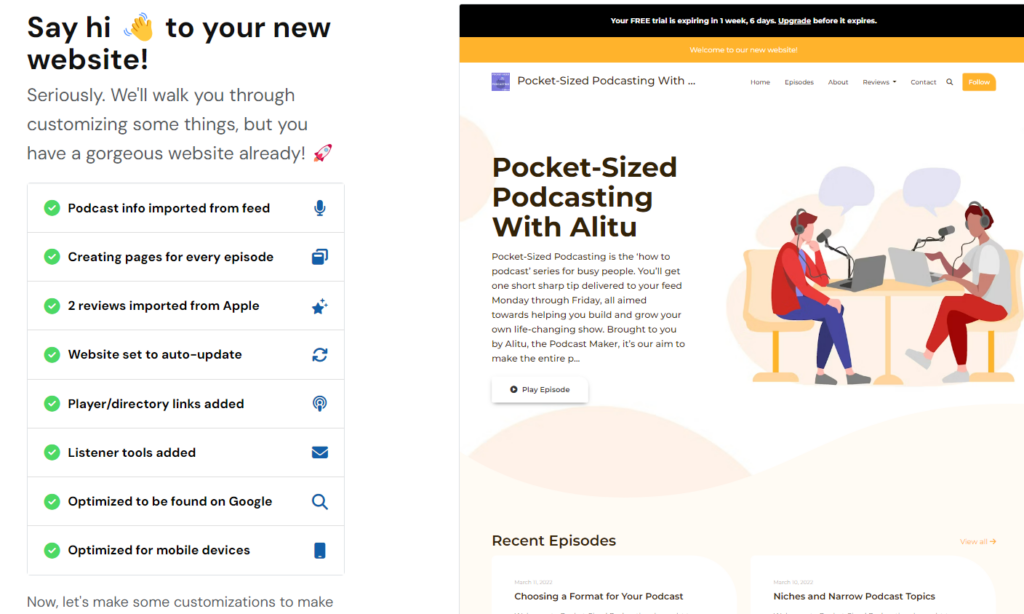 Tour of features and tools