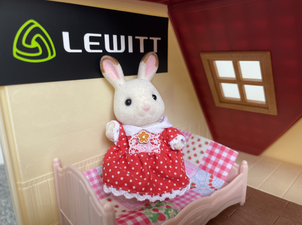 Lewitt sticker in doll's house