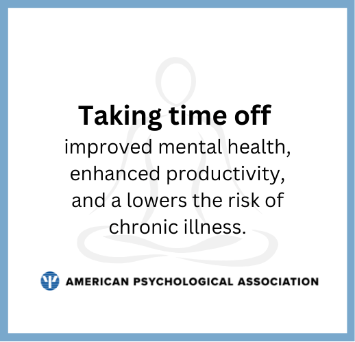taking time off can improve mental health