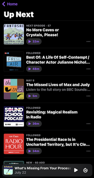 To download podcasts to your Apple Watch in Apple Podcasts more easily, set up the UpNext menu in your Apple Podcasts app on your phone first. 
